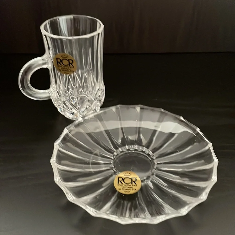 Royal Crystal Rock Cup and Saucer (Set of 6)